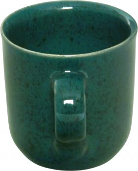 Kaffeebecher grün Sprenkel