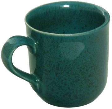 Kaffeebecher grün Sprenkel