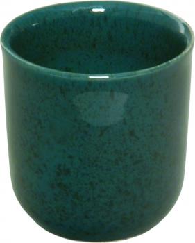 Kaffeebecher grün Sprenkel