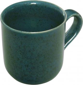 Kaffeebecher grün Sprenkel