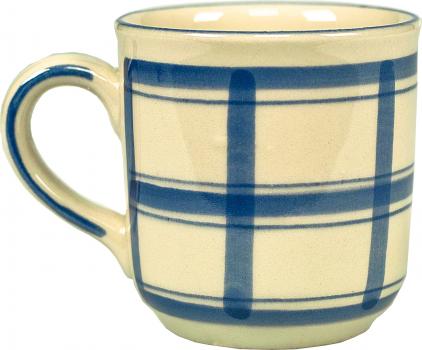 Namensbecher mit Schrift (1 Zeile) karo