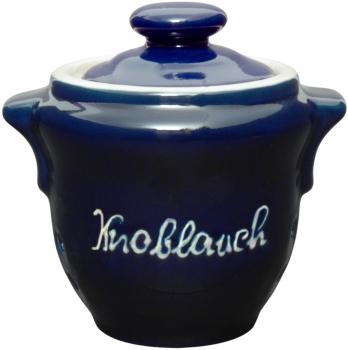 Knoblauchtopf glänzend blau
