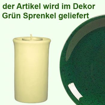 Leuchter Teelicht 11 grün Sprenkel