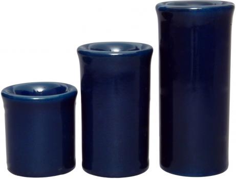Leuchter Teelicht 7,5 glänzend blau
