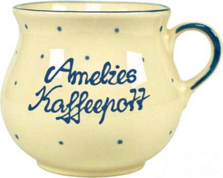 Mollytasse groß 0,4 mit Schrift (2 Zeilen)