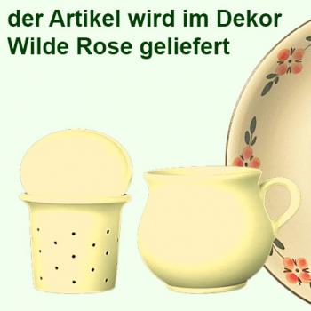 Mollytasse mit Sieb und Deckel Wilde Rose