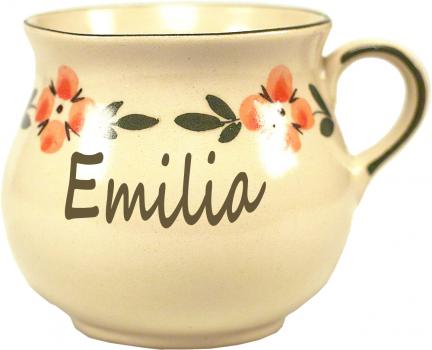 Mollytasse mit Schrift Wilde Rose