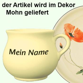 Mollytasse mit Schrift Mohn