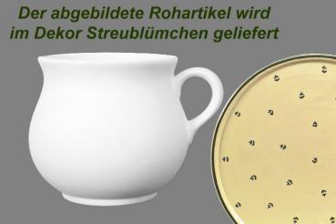 Mollytasse mit Schrift (2 Zeilen) Streublume