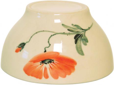 Müslischale 13 mit Schrift (1 Zeile) Mohn