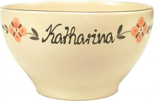 Müslischale 13 mit Schrift (1 Zeile) Wilde Rose