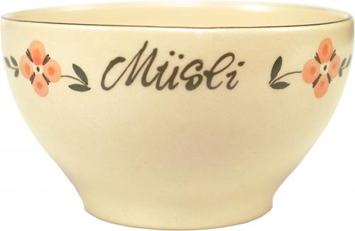 Müslischale 15 mit Schrift (1 Zeile) Wilde Rose