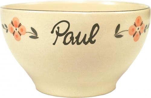 Müslischale 13 mit Schrift (1 Zeile) Wilde Rose