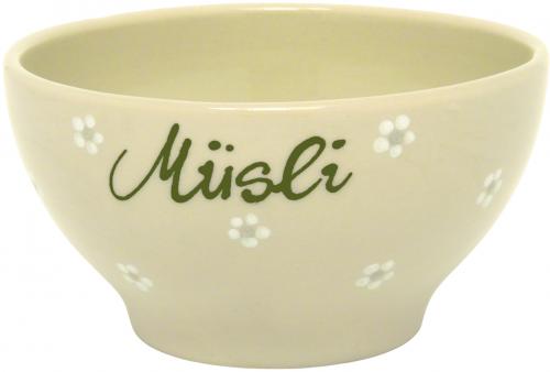 Müslischale 15 mit Schrift (1 Zeile) Gänseblümchen