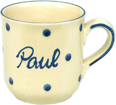 Namensbecher mit Schrift (1 Zeile) Elli blau