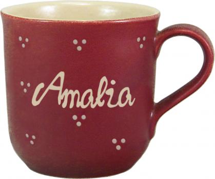 Namensbecher mit Schrift (1 Zeile) Fliegenpilz