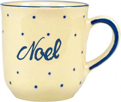 Namensbecher mit Schrift (1 Zeile) hell 1 Punkt