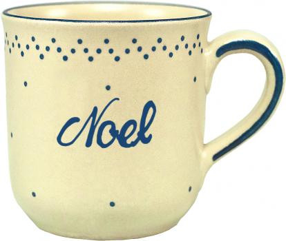 Namensbecher mit Schrift (1 Zeile) matt hell 1 Punkt