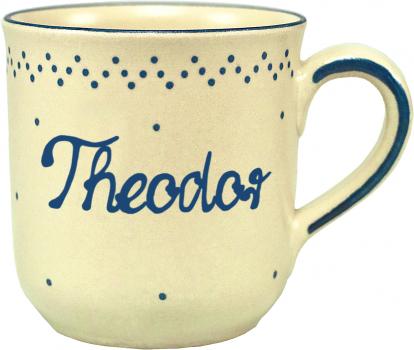 Namensbecher mit Schrift (1 Zeile)