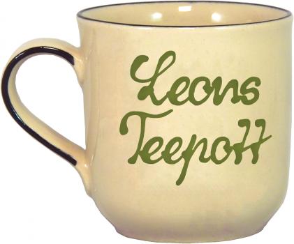 Kaffeebecher mit Schrift (2 Zeilen)