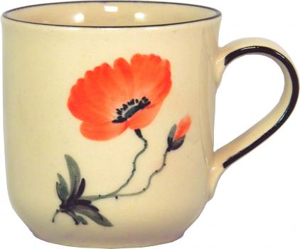 Namensbecher (1 Zeile) Mohn