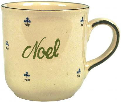 Namensbecher mit Schrift (1 Zeile) Streublume