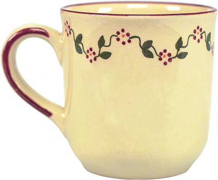 Namensbecher mit Schrift (1 Zeile) Vergissmeinnicht bordeaux