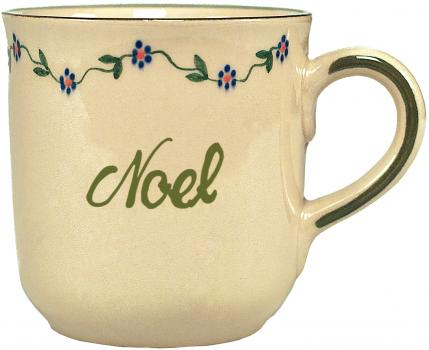 Namensbecher mit Schrift (1 Zeile) Vergissmeinnicht