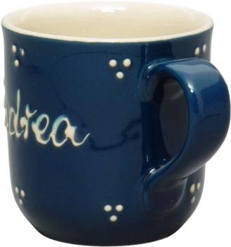 Namensbecher (1 Zeile) blau 3 Punkt