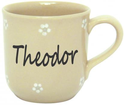 Namensbecher (2 Zeilen) Gänseblümchen