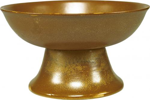 Obstschale mit Fuß braun