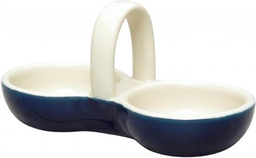 Pfeffer-Salz Napf glänzend blau