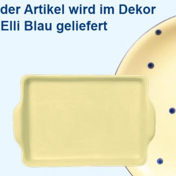 Platte 19 eckig Elli blau