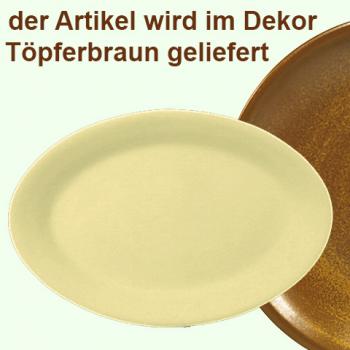 Platte 29 oval braun