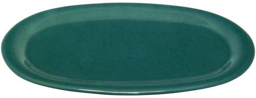 Platte 37 oval grün Sprenkel