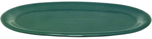 Platte 37 oval grün Sprenkel