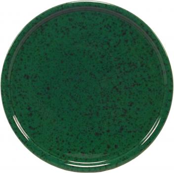 Platte 20 rund grün Sprenkel