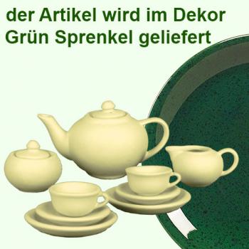Puppenservice grün Sprenkel