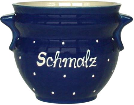 Schmalztopf blau 3 Punkt
