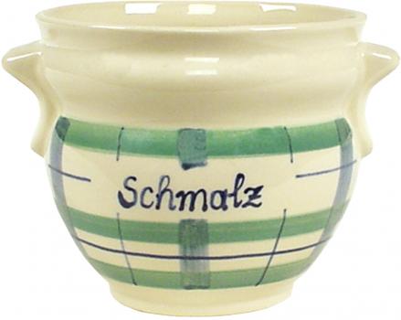 Schmalztopf karo grün-blau