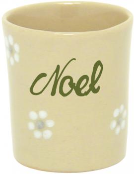 Schnapps-/Eierbecher mit Schrift (1 Zeile) Gänseblümchen
