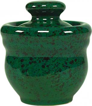 Senftopf grün Sprenkel