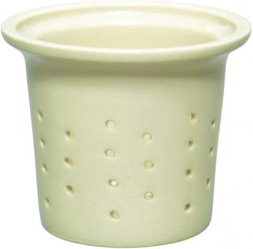 Mollytasse mit Sieb und Deckel grün Sprenkel