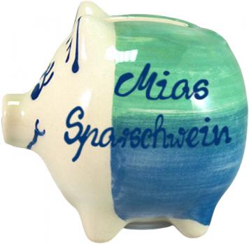 Sparschwein mittel mit Schrift (2 Zeilen)