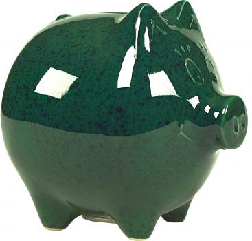 Sparschwein mittel grün Sprenkel