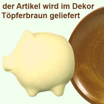 Sparschwein mittel braun