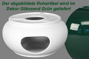 Stövchen groß glänzend grün - 2.Wahl