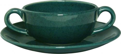 Suppentasse komplett grün Sprenkel