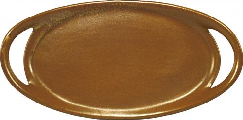 Tablett 25 oval braun