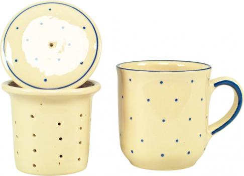 Teebecher mit Sieb und Deckel